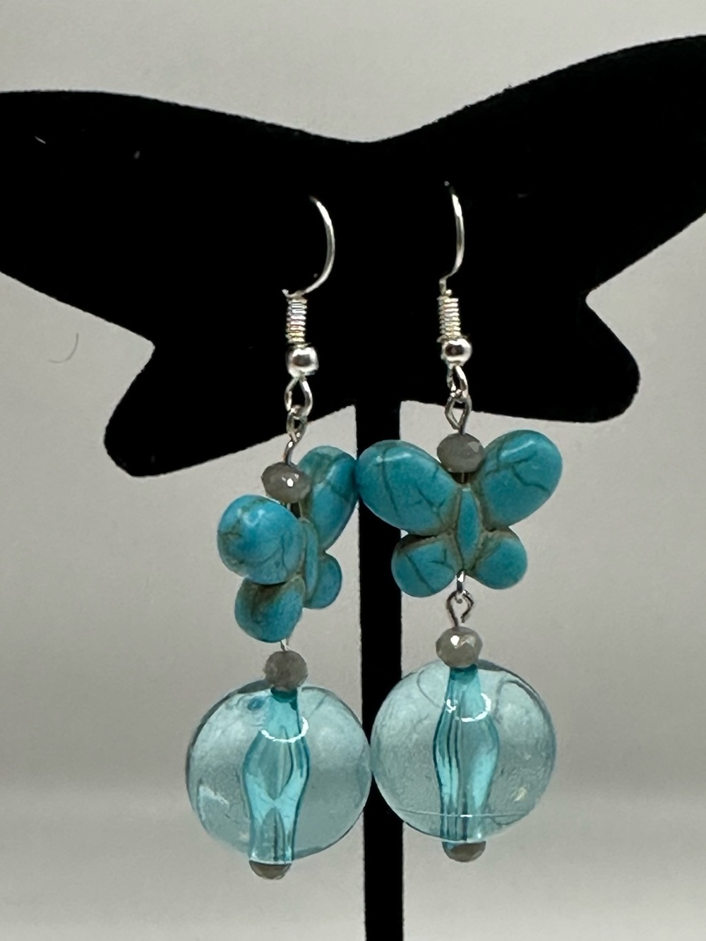 Turquoise Butterfly Dangle Earrings